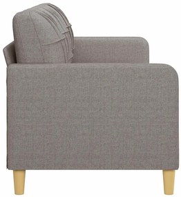 Sofá de 3 lugares tecido 180 cm cinzento-acastanhado