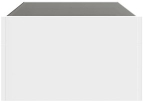 Mesa de centro com luzes LED Infinity 90x50x30 cm branco