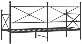 Cama de Dia sem Colchão 90x200 cm aço preto