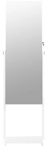 Móvel para joias independente espelhado 42x38x152 cm branco