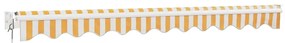 Toldo retrátil 3x2,5 m tecido e alumínio amarelo e branco
