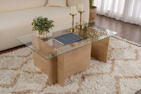Mesa de Centro Vetrino – Carvalho Mel – 105x40x65 cm