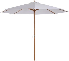 Chapéu de Sol de Jardim Ø300x250cm com Sistema de Polia Teto Ventilado
