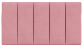 Almofadão de cabeceira 80 cm veludo rosa