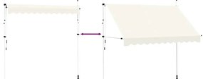 Toldo retrátil manual 300 cm creme