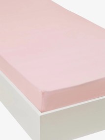 Lençol-capa liso para criança rosa
