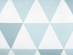 Almofada de jardim com padrão de triângulos azul e branca 40 x 70 cm TRIFOS Beliani