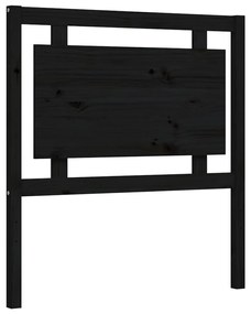 Estrutura de cama com cabeceira 90x190 cm madeira maciça preto