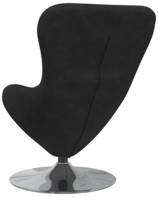 Poltrona Egg vidaXL Veludo Preto