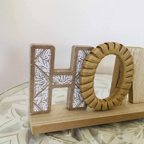 Placa Home | Wood Leefs | 30x5x10.5CM