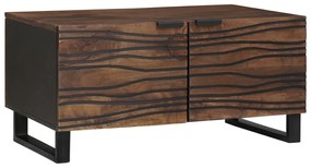 vidaXL Mesa de Centro - 80 x 50 x 40 cm, feita de madeira maciça e MDF.