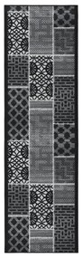 vidaXL Tapete/passadeira 80x350 cm preto
