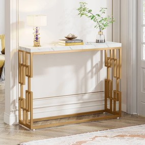 Modern Console Tabela 42 Sofá de 5 polegadas Tabela de vestíbulo com mesa de mármore art de mármore Art