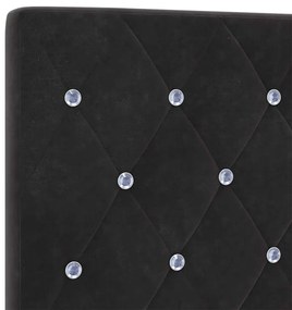 Cabeceira LED em veludo preto, 90 cm