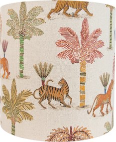 Abajur de tecido multicolorido com estampado de animais 40/40/40