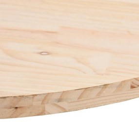 Tampo de mesa oval 70x35x2,5 cm madeira de pinho maciça