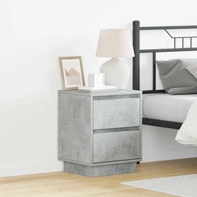 vidaXL Armário de canto com luzes LED 2 pcs cinza concreto 39x34.5x50 cm