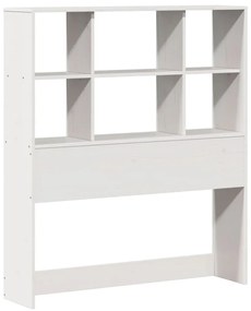 Cama com estante sem colchão 90x200 cm pinho maciço branco