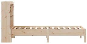 Cama com estante sem colchão 90x200 cm pinho maciço