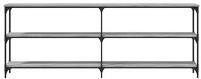 Mesa consola 200x29x75 cm derivados de madeira cinzento sonoma
