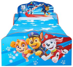 CAMA INFANTIL PATRULHA PATA + COLCHÃO E ALMOFADA 142 cm x 77 cm x 63 cm AZUL