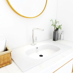 vidaXL Lavatório de embutir 805x460x105 mm SMC branco