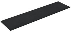 Painel de parede 12 pcs 60x15 cm veludo 1,08 m² preto