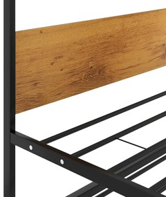 Estrutura de cama de puxar 90x200 cm metal preto