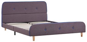 Estrutura para cama sem colchão Taupe Tecido 135x190 cm