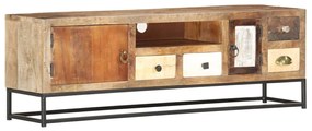 Móvel de TV 120x30x40 cm madeira recuperada maciça