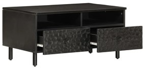 Mesa de centro 80x54x40 cm madeira de mangueira maciça preto