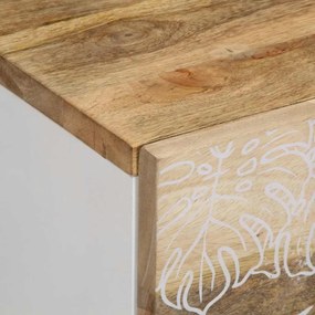 Mesa de cabeceira 50x33x60 cm madeira de mangueira maciça