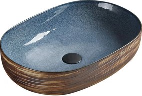 Mexen Agota lavabo de bancada 58 x 40 cm, azul - 22025866