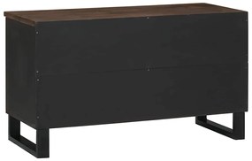 Armário de TV - 80x33,5x46 cm, Feito de Madeira Sólida e MDF.