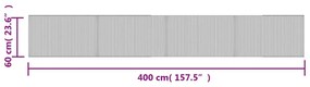 Tapete retangular 60x400 cm bambu castanho-escuro