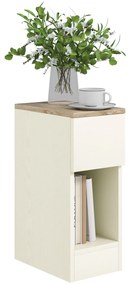 HOMCOM Mesa de Cabeceira Moderna com Gaveta e Compartimento Aberto Mesa Auxiliar para Dormitório 20x30x50 cm Branco | Aosom Portugal