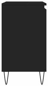 Armário de casa de banho 58x33x60 cm derivados madeira preto