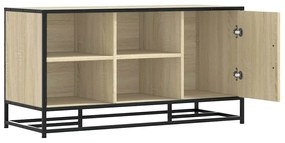 Banco para calçado sonoma carvalho 100x40x53,5 cm madeira metal