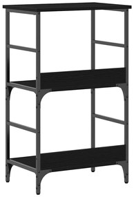 Estante vidaXL Carvalho Preto 50x33x82 cm Madeira Engineered e Aço