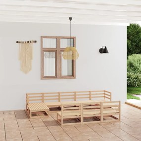 vidaXL 10 pcs conjunto lounge de jardim pinho maciço