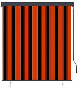 Estore de rolo para exterior 140x250 cm laranja e castanho