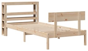 Cama sem colchão 90x200 cm madeira de pinho maciça