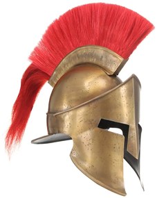 vidaXL Capacete de soldado grego réplica LARP aço bronze