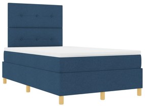 Cama Box com Colchão Azul 120x200 cm Tecido