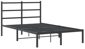 Estrutura de cama com cabeceira 120x200 cm metal preto