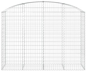 Cesto gabião arqueado 200x50x140/160 cm ferro galvanizado