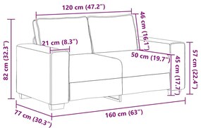 Sofá de 2 lugares 120 cm tecido verde-escuro