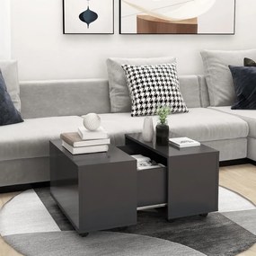 806860 vidaXL Mesa de centro 60x60x38 cm contraplacado cinzento