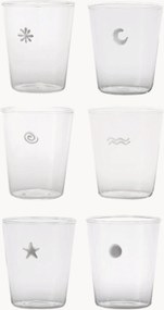 Copo de vinho branco artesanais Symbols, conjunto de 6