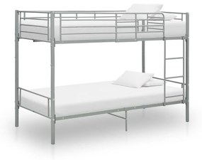 287911 vidaXL Beliche 90x200 cm metal cinzento